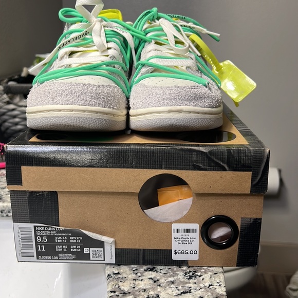 Nike x Off White Dunk Low Lot 14 of 50 AUTHENTIC USED 3 times 10/10 condition - Picture 3 of 3